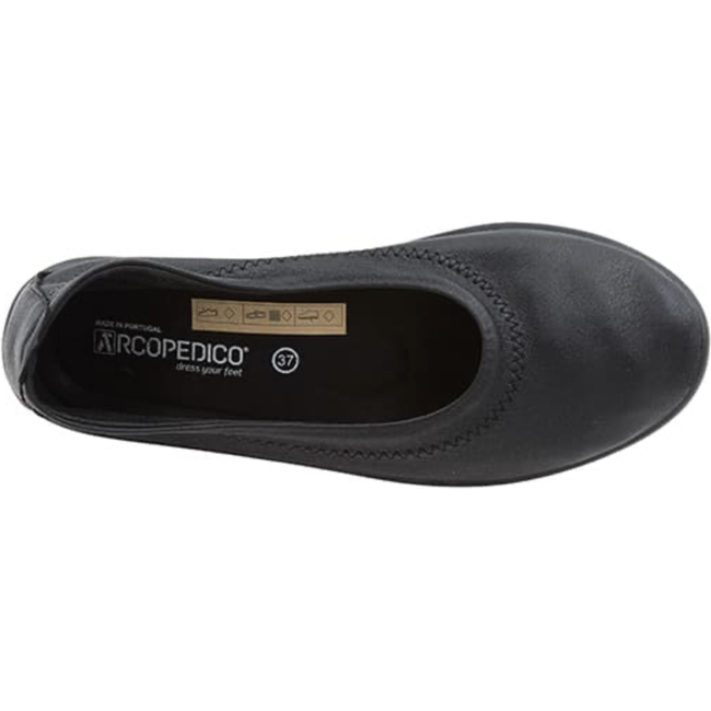Arcopedico Women&#39;s Guaja Ballet Flat Gin Black 4596-J65
