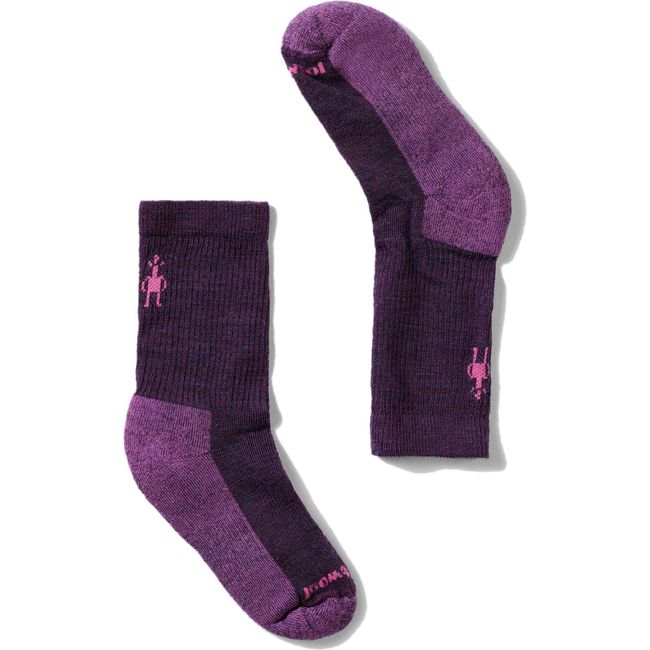 Purple Iris Smartwool Kids' Hike Light Cushion Crew Socks