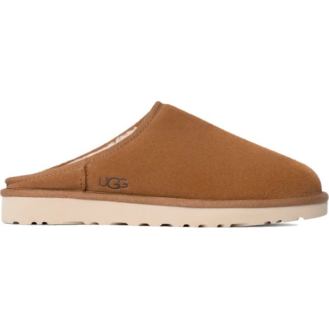 Side of UGG Men's Classic Slip-On in Chestnut Brown
