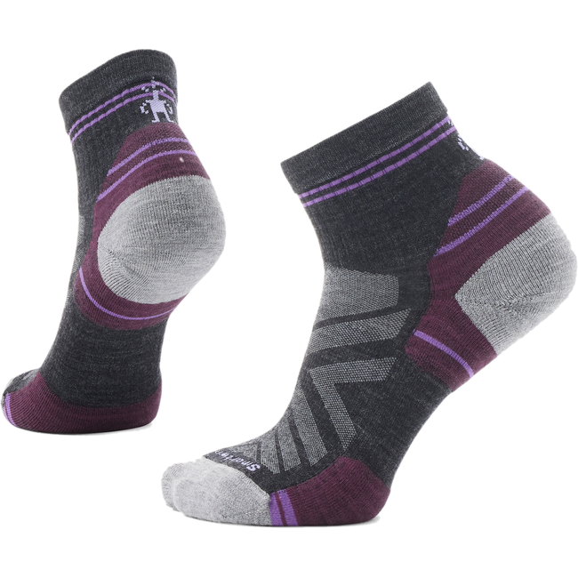 Pair of Smartwool Women's Targeted Cushion Hike Ankle Sock in Charcoal