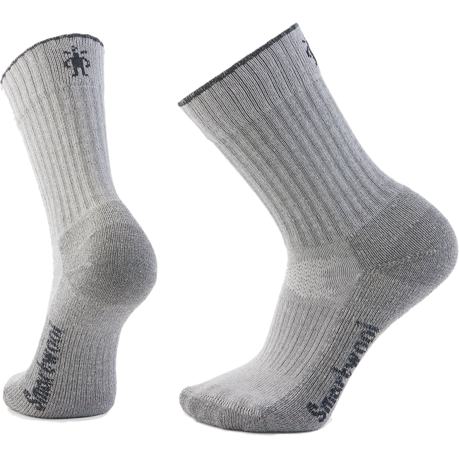 Pair of Smartwool Unisex Hike Classic Edition Second Cut Crew Sock in Light Grey