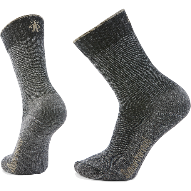 Pair of Smartwool Unisex Hike Classic Edition Second Cut Crew Sock in Charcoal