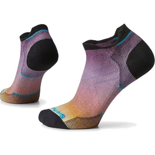 Smartwool Women's Run Ombre Print Zero Cushion Low Ankle Sock Picante SW001670-J33