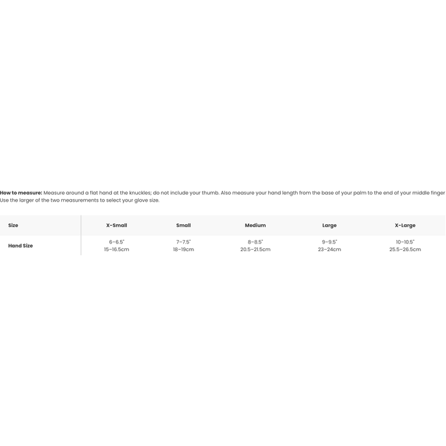 Smartwool Gloves &amp; Mittens Size Chart