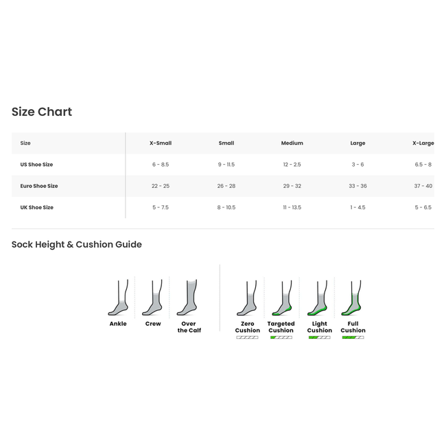 Smartwool Kids Sock Size Chart