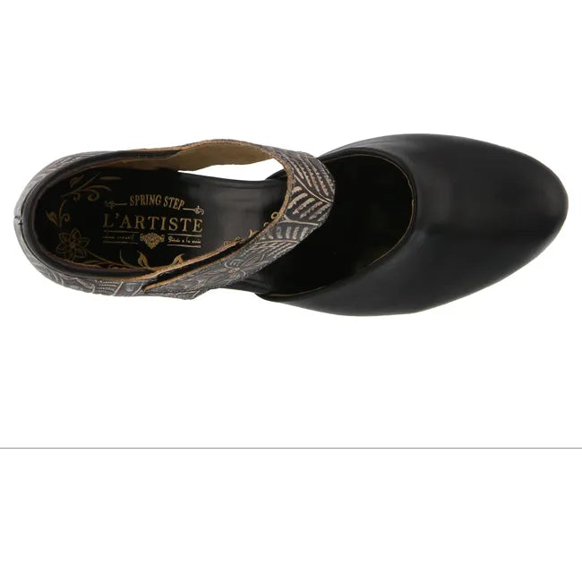 L'Artiste Women's Toolie Heel Black