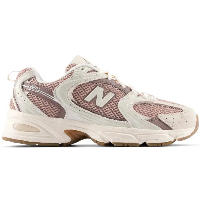 Side of New Balance Unisex 530 Lifestyle Shoe in Bisque Earth Shadow Pink