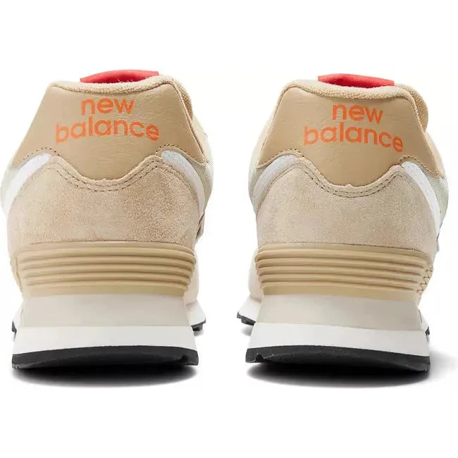 New Balance Unisex 574 Lifestyle Shoe Khaki Orange U574HBO