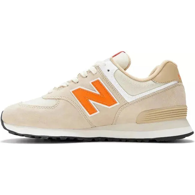 New Balance Unisex 574 Lifestyle Shoe Khaki Orange U574HBO