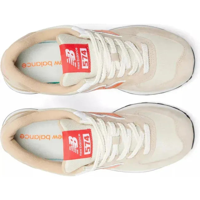 New Balance Unisex 574 Lifestyle Shoe Khaki Orange U574HBO