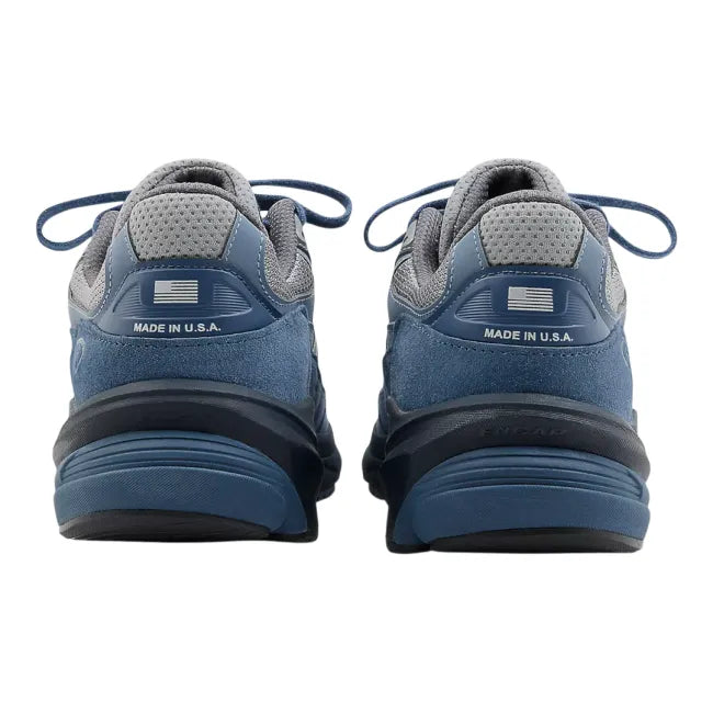 Heels of New Balance Unisex 990 V6 Running Shoes in Vintage Indigo