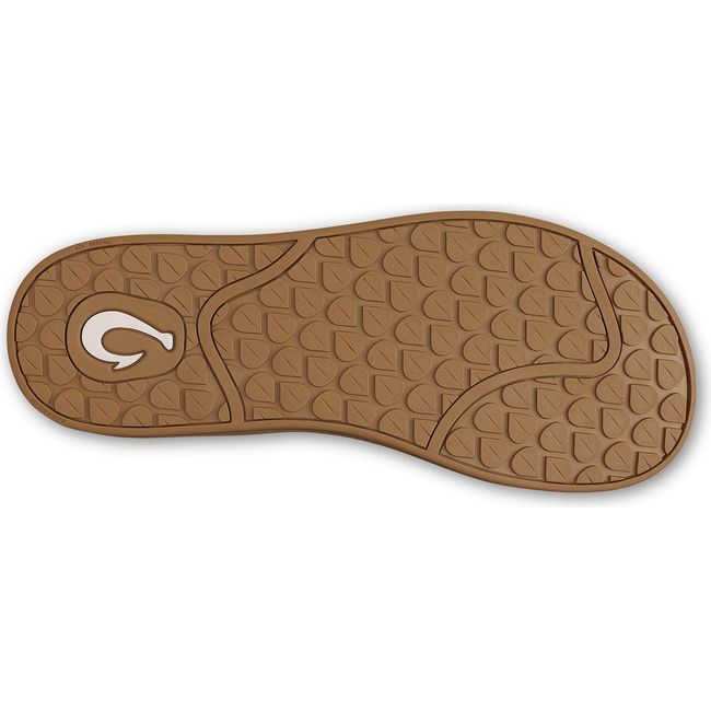 Sole of Women's Olukai Southshore Flip Flop in Toffee tan waterproof leather