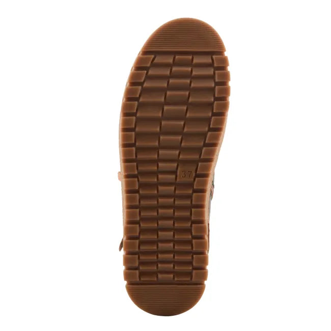 Brown sole of black leather Spring Step Women&