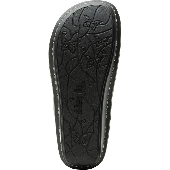 Black sole of Women's Alegria Verona Sandal in Blancalita White