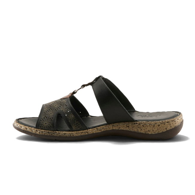 Medial side of black leather Spring Step Women&