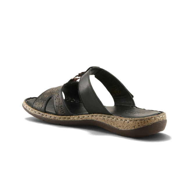 Heel of black leather Spring Step Women&