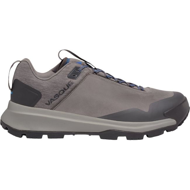 Lateral side of Men&#39;s Vasque Horizon Low Waterproof Hiking Shoe in Silent Storm gray leather
