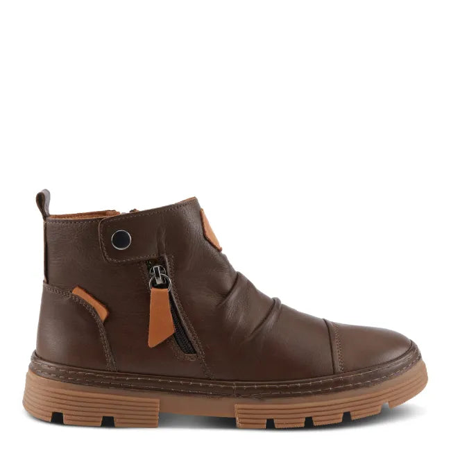 Lateral side of dark brown leather Spring Step Women&