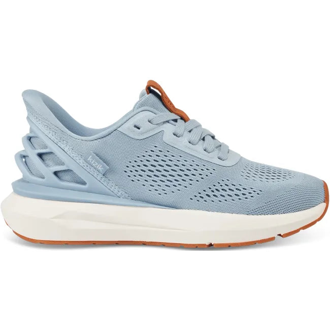 Lateral side of Women’s Kizik Athens 2 Sneaker in light blue with easy on HandsFree Step-In tech