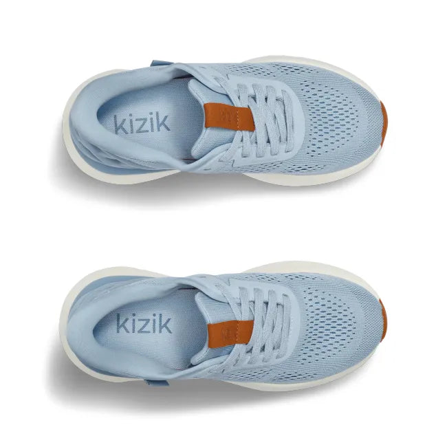 Upper of Women’s Kizik Athens 2 Sneakers in light blue with easy on HandsFree Step-In tech