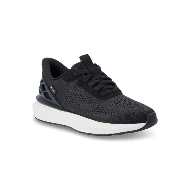 Front angle of Women’s Kizik Athens 2 Sneaker in black with easy on HandsFree Step-In tech