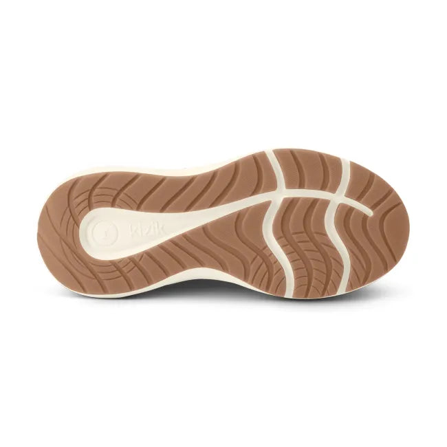 Orange-brown tread of Women’s Kizik Athens 2 Sneaker in Oatmeal Beige upper