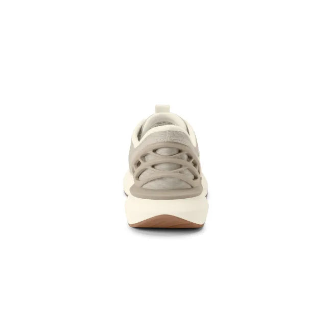 Heel of Women’s Kizik Athens 2 Sneaker in Oatmeal Beige with easy on HandsFree Step-In tech
