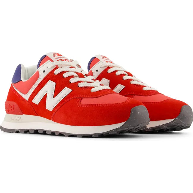 Pair of New Balance Women's 574 Lifestyle Shoes in True Red