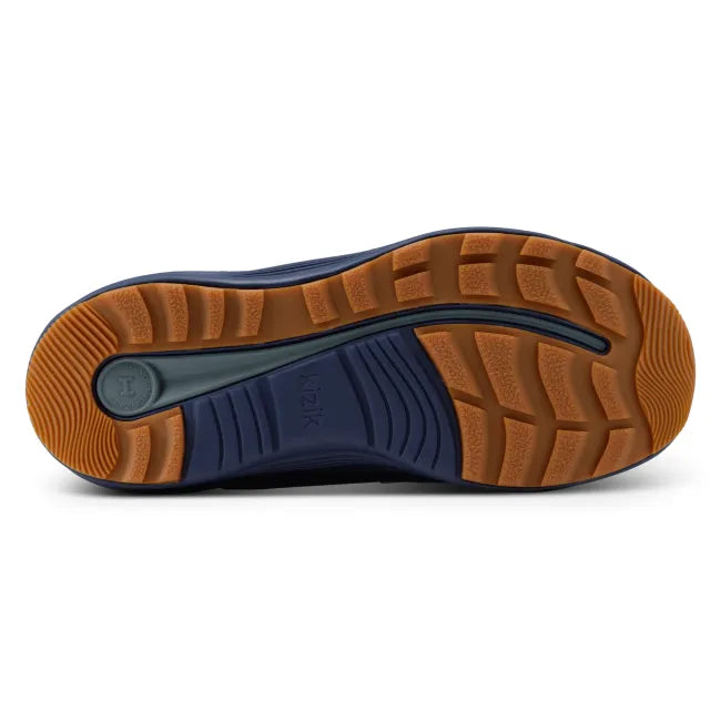 Women’s Kizik London AT Mid Waterproof Boot rugged orange-brown outsole with deep traction for grip