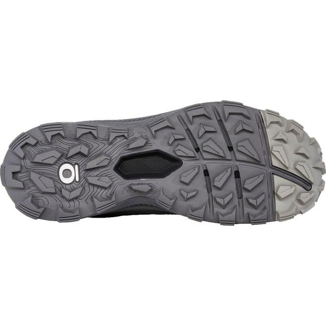 Sole of Women&#39;s Oboz Katabatic Low Hiking Shoe in dark mineral gray