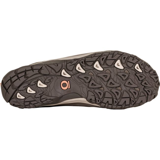 Sole of Women&#39;s Oboz Ousel Low Waterproof Hiking Shoe with brown tread