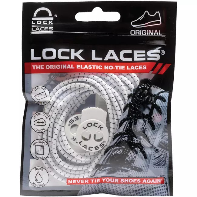 Lock Laces White No Tie Shoelaces