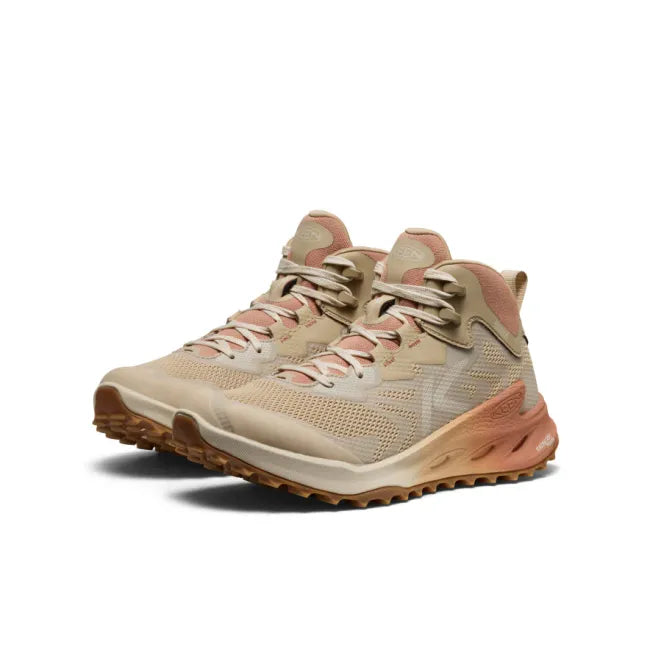 Pair of safari cork beige KEEN Women&#39;s Zionic NXT Waterproof Hiking Boots