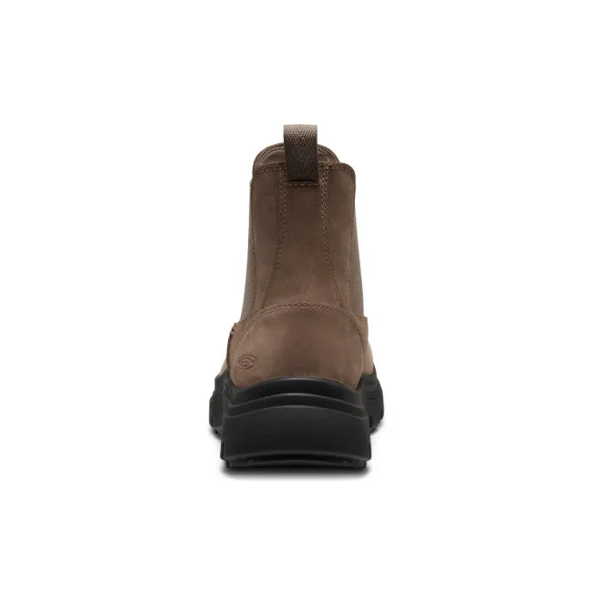 Heel of brindle brown and black Women's KEEN Kosa Waterproof Chelsea Boot