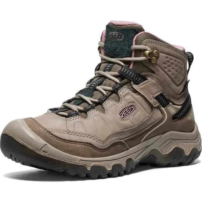 Keen Women&#39;s Targhee IV Waterproof Hiking Boot Brindle/Nostalgia Rose 1028990/1029017