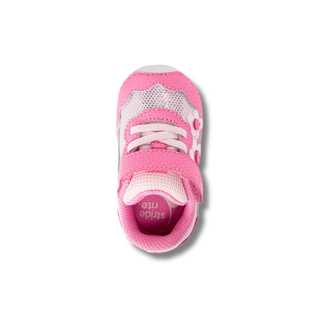 Top of Stride Rite Infant Kids' Rosa Sneaker in Blush Pink