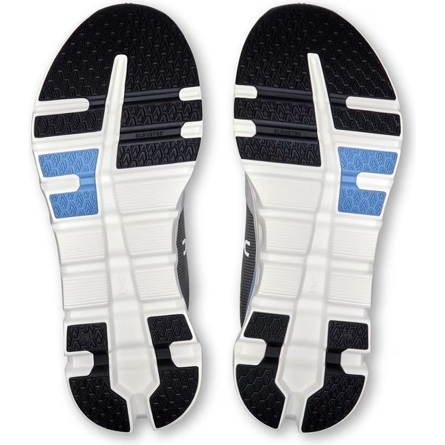 Soles of On Running Men's Cloudrunner 2 Running Shoes in alloy grey