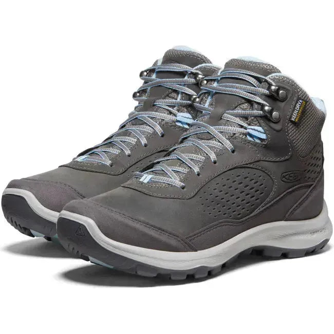 Keen Women&#39;s Terradora Explorer Mid Waterproof Steel Grey/Clear Sky Hiking Boot 1027926