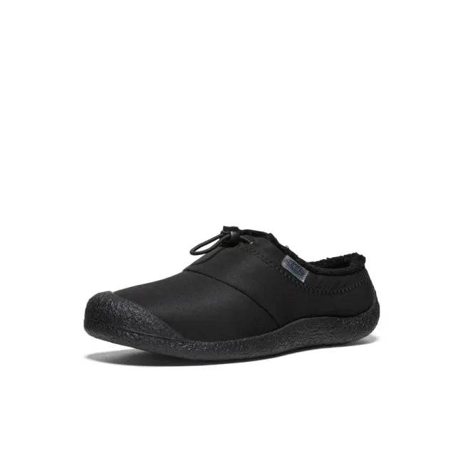 Front angled view of black smooth nylon KEEN Women&