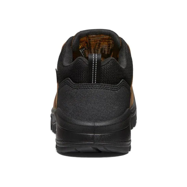 Keen Men&#39;s Independence Oxford Waterproof Carbon Fiber Toe Work Shoe Dark Earth Black 1028285