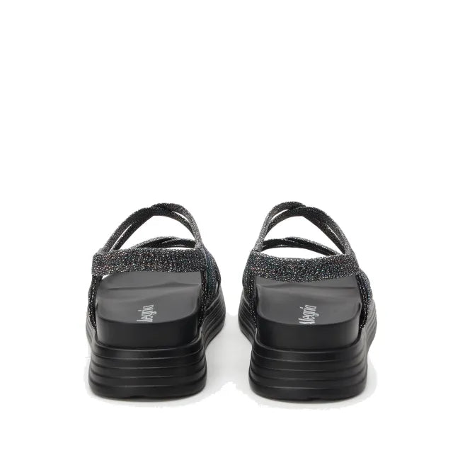 Alegria Audie Sandal in Phosphorescence Black - back view