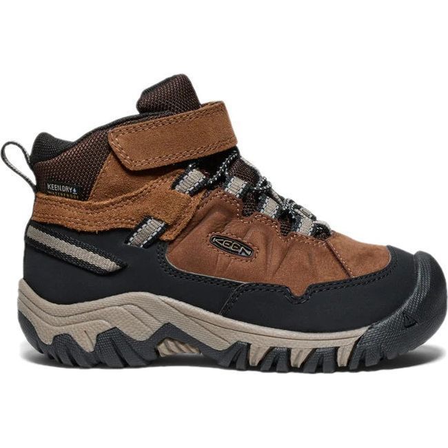 Keen Kids' Targhee IV Waterproof Hiking Boot Bison/Brindle 1029610