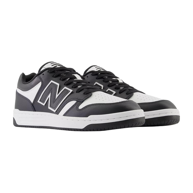 New Balance Unisex 480 Lifestyle Shoe White/Black BB480LBA