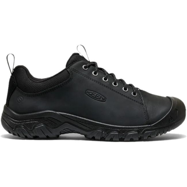 Lateral side of Men’s KEEN Targhee IV Oxford Shoe in black leather
