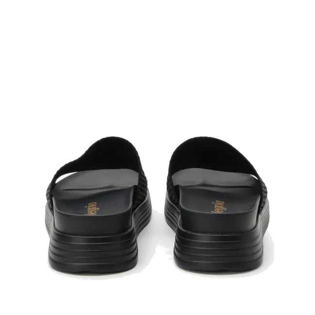 Alegria Akimi Sport Sandal in Glitz Black - back view