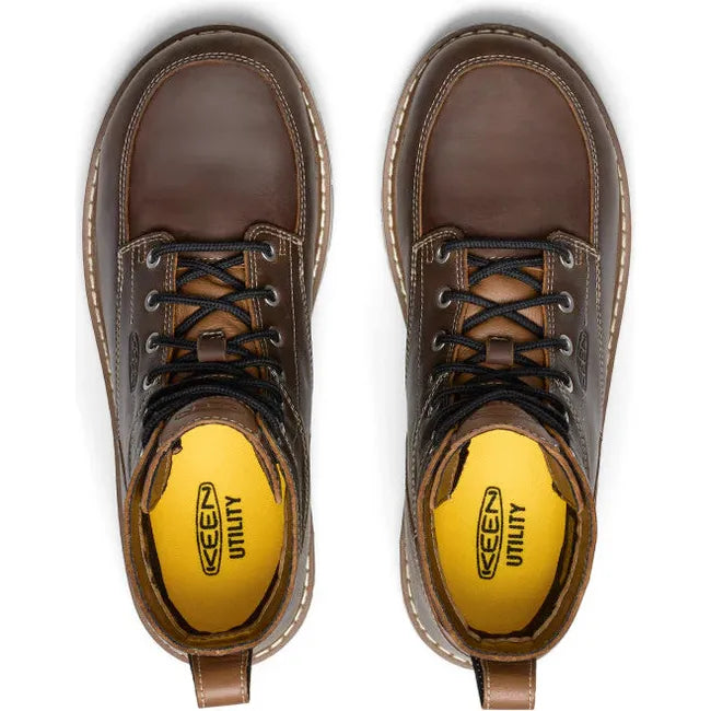 Keen Men&#39;s San Jose 6&quot; Waterproof Aluminum Toe Work Boot Bison/Black 1029693