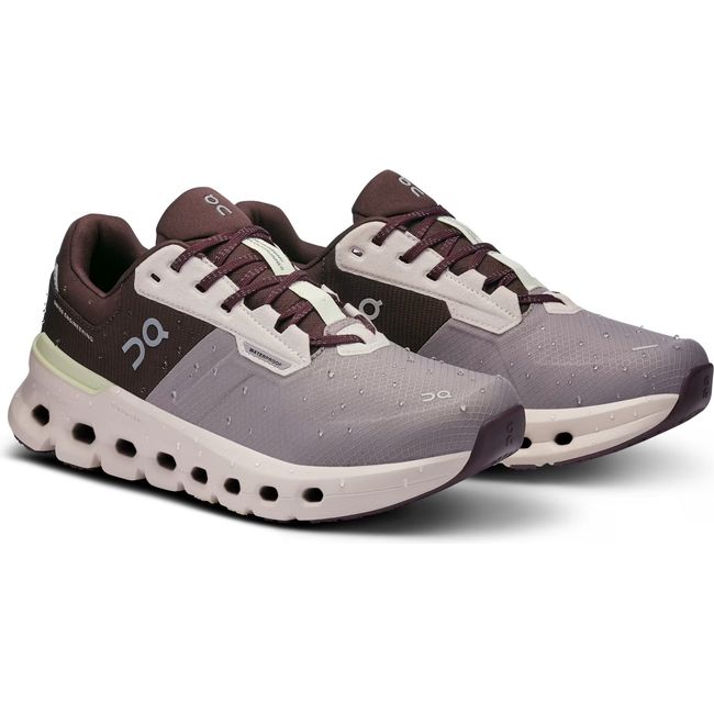 Pair of On Running Women's Cloudrunner 2 Waterproof Running Shoes in seedling purple
