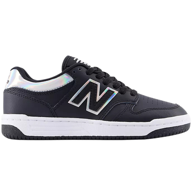 Side of New Balance Kids' 480 Lifestyle Shoe (Youth) in Iridescent Black