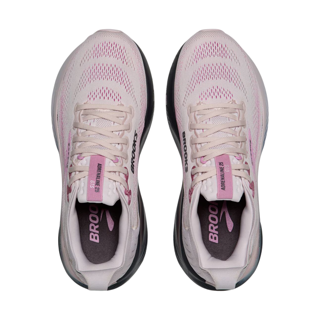 Tops of Brooks Women's Adrenaline GTS 25 Running Shoe in Mauve Pink