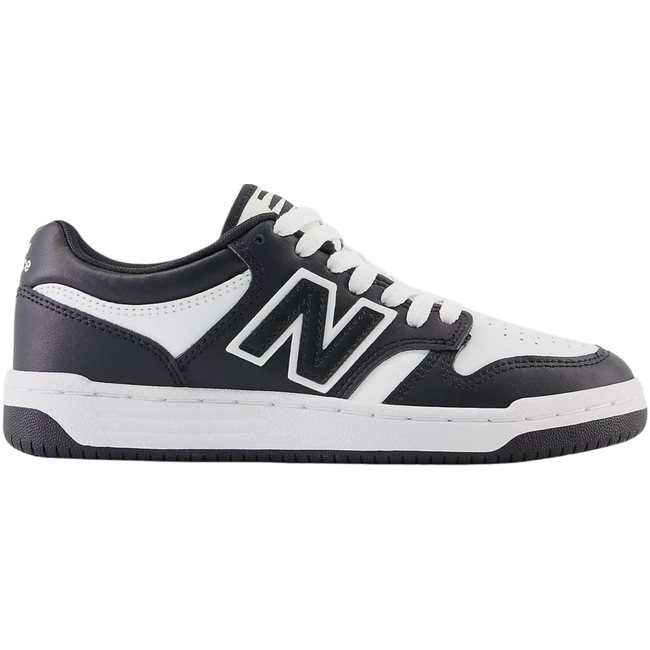 New Balance Kids' 480 LIfestyle Shoe Black/White GSB480BW